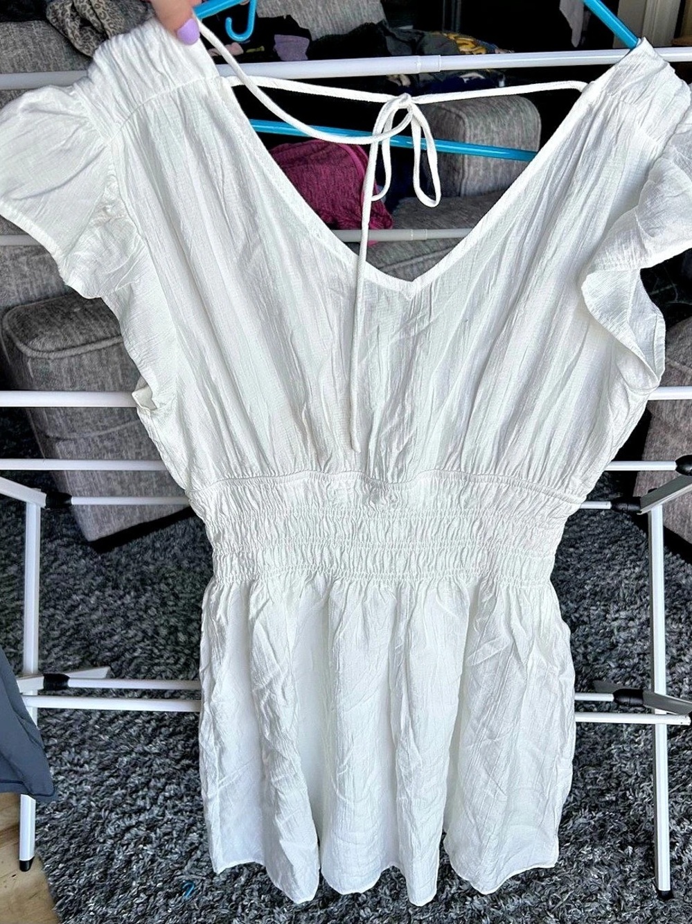 blu pepper Mini Dress White Size Small NWT